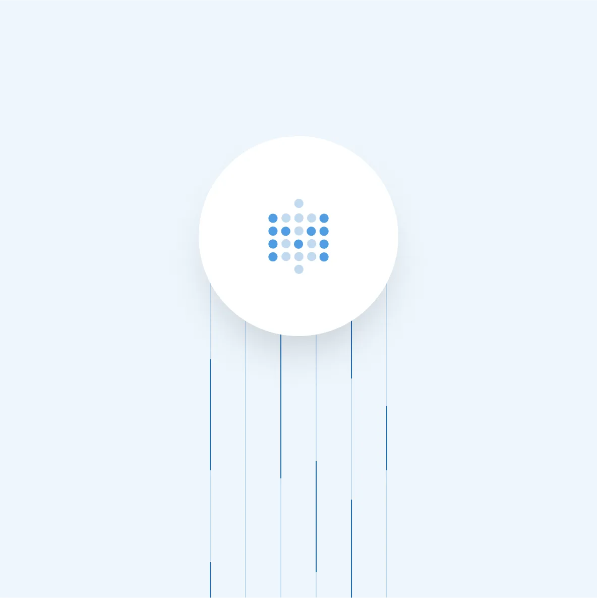 Illustration of the Metabase logo at the centre of a number of compliance badges